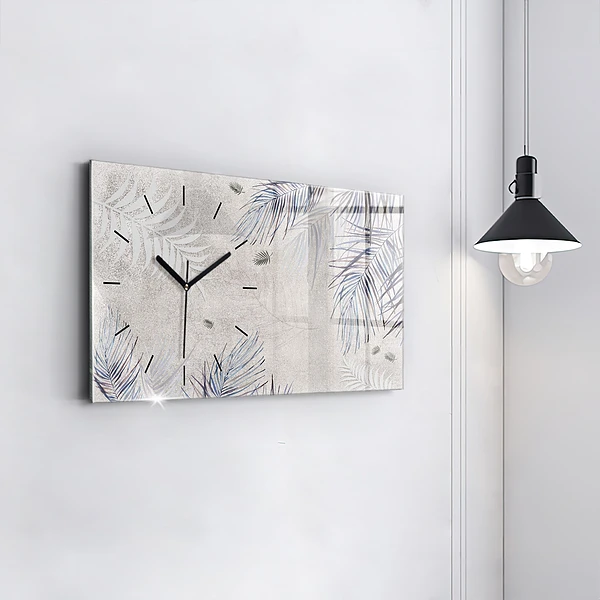 Horizontale Uhr mit motiv Palmenblatt