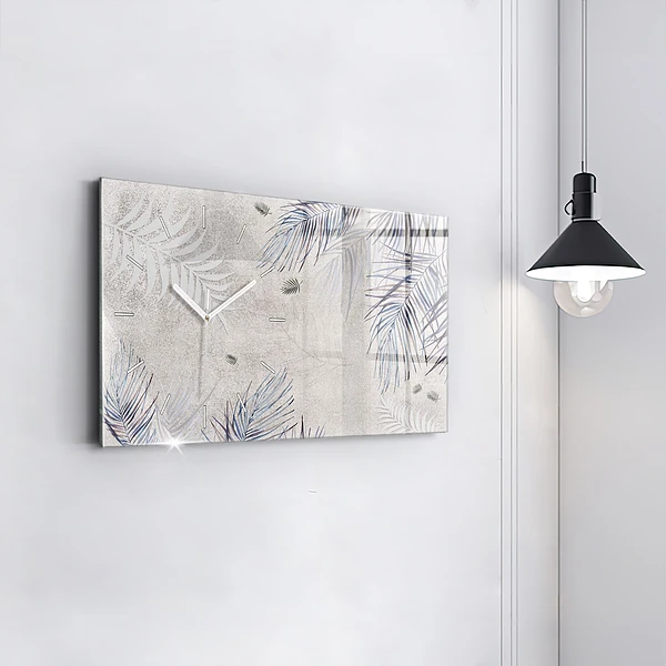 Horizontale Uhr mit motiv Palmenblatt