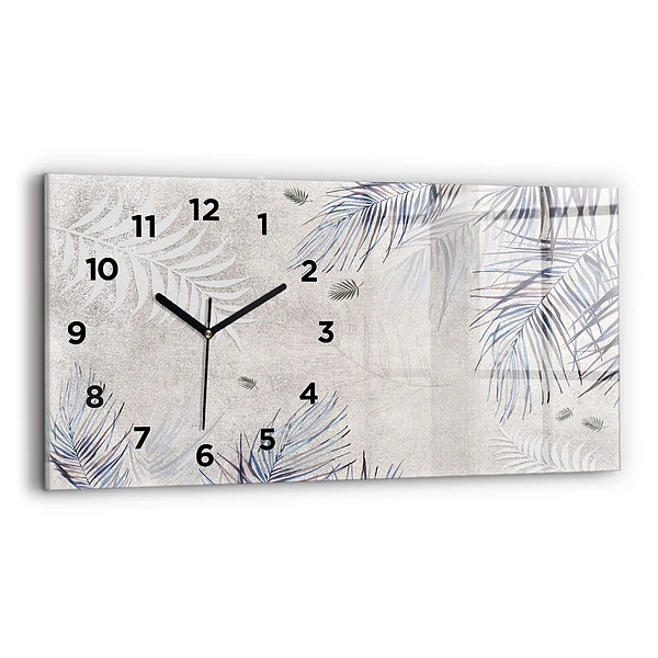 Horizontale Uhr mit motiv Palmenblatt