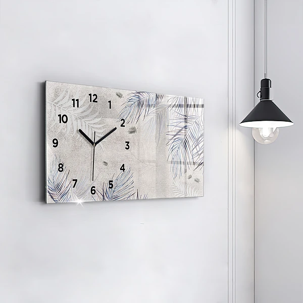 Horizontale Uhr mit motiv Palmenblatt