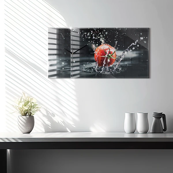 Horizontale Uhr mit motiv Tomate