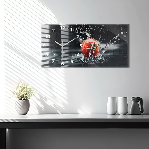 Horizontale Uhr mit motiv Tomate