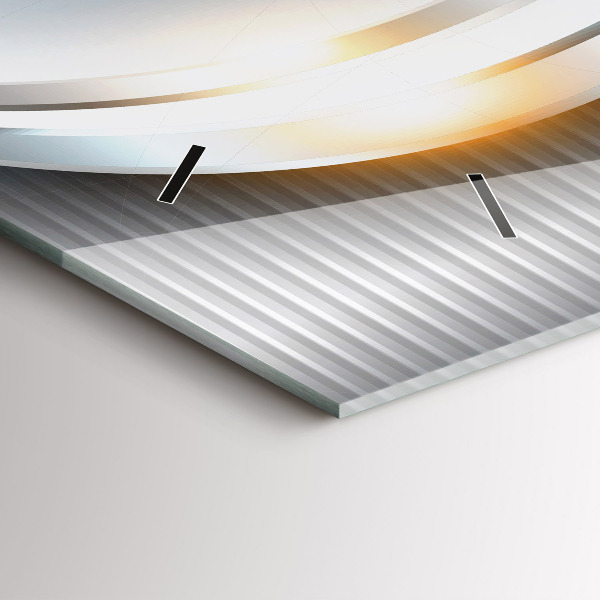 Horizontale Uhr Metallische Abstraktion