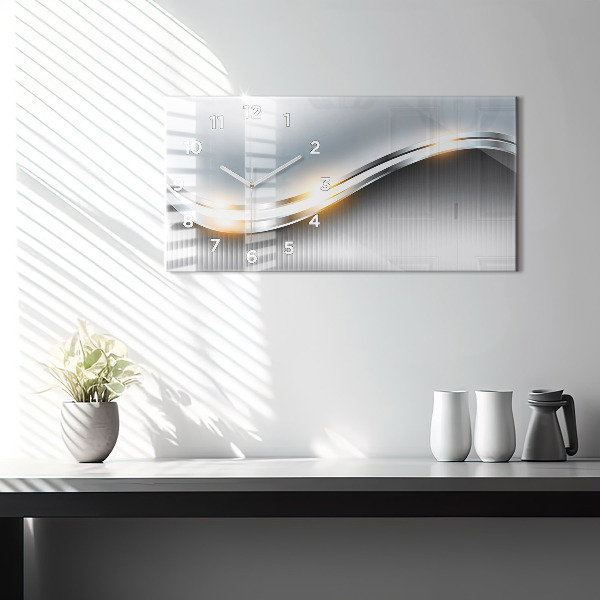 Horizontale Uhr Metallische Abstraktion