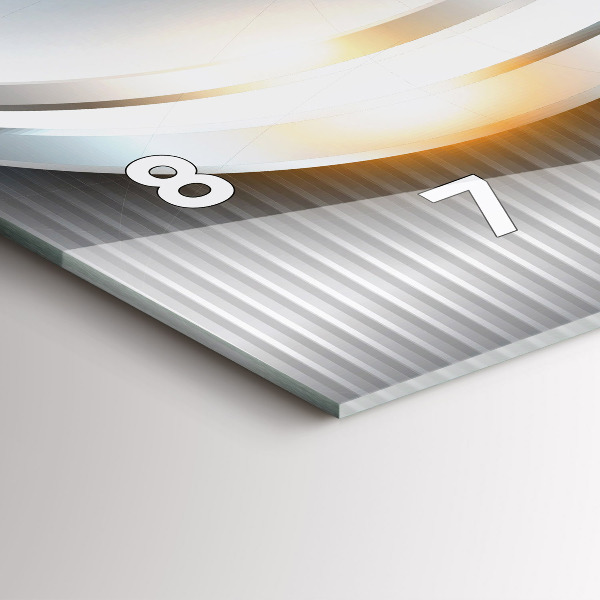 Horizontale Uhr Metallische Abstraktion