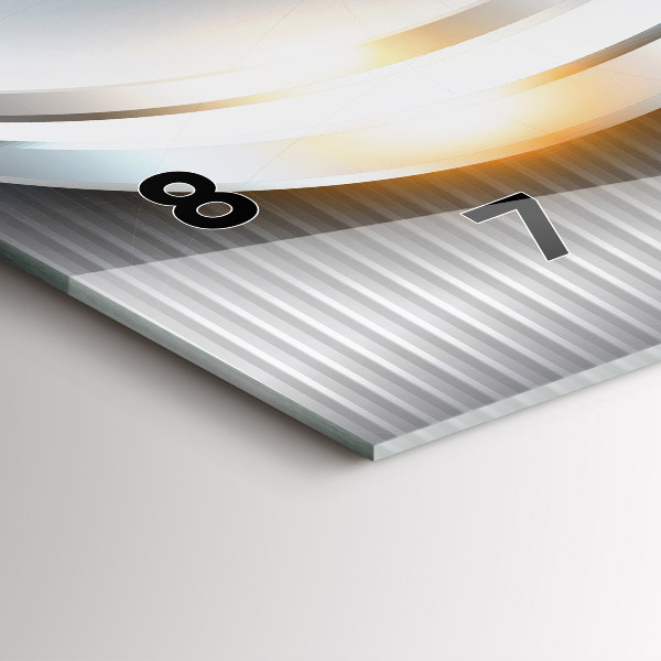 Horizontale Uhr Metallische Abstraktion