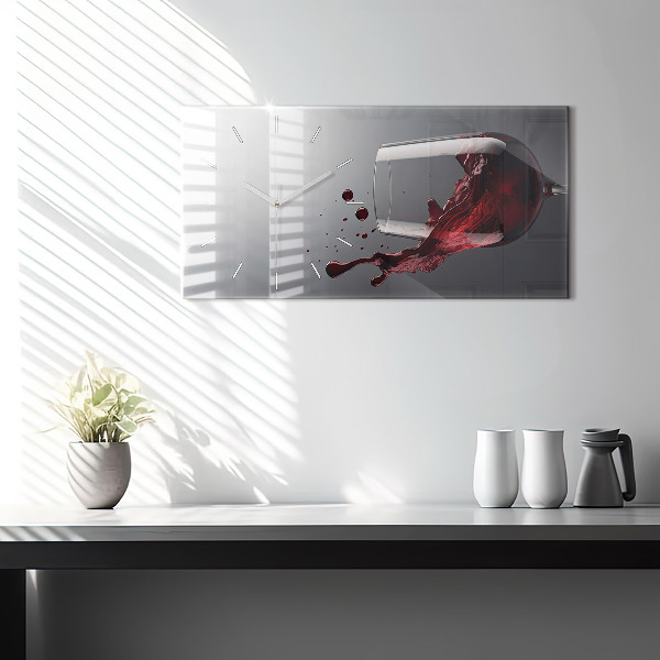 Horizontale Uhr mit motiv Lampe mit Rotwein