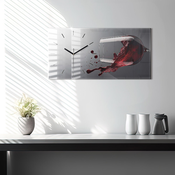 Horizontale Uhr mit motiv Lampe mit Rotwein
