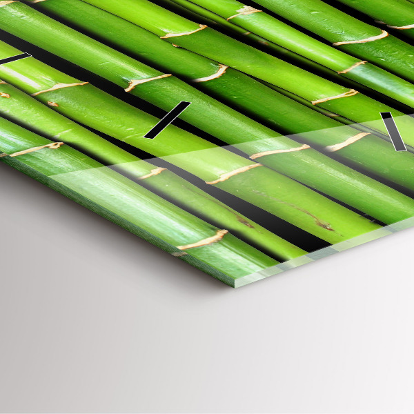 Wanduhr quadratisch mit motiv Asiatischer Bambus