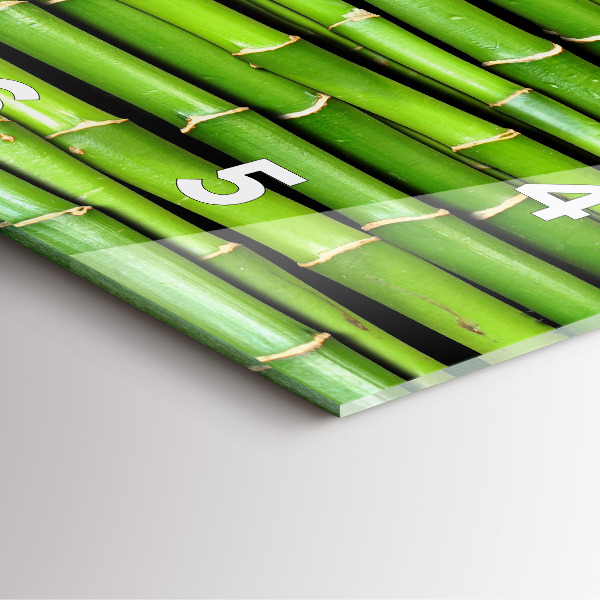 Wanduhr quadratisch mit motiv Asiatischer Bambus