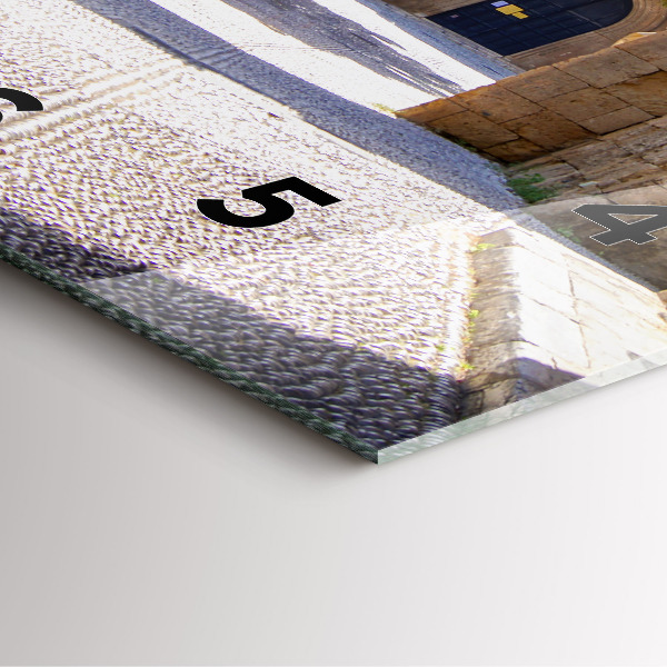 Wanduhr quadratisch mit motiv Malerische Straße von Rhodos