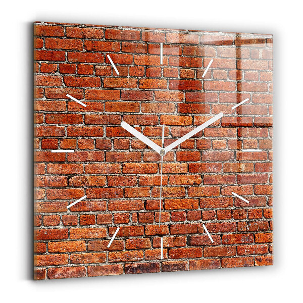 Wanduhr quadratisch mit motiv Alte Backsteinmauer