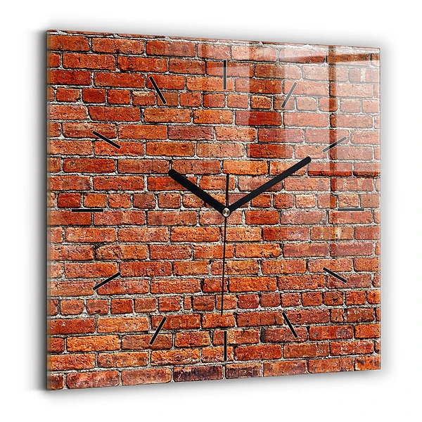 Wanduhr quadratisch mit motiv Alte Backsteinmauer