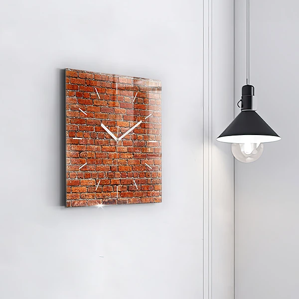 Wanduhr quadratisch mit motiv Alte Backsteinmauer