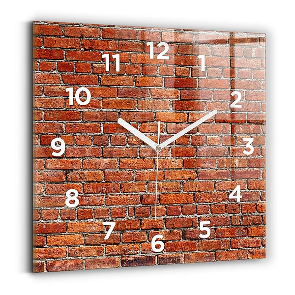 Wanduhr quadratisch mit motiv Alte Backsteinmauer
