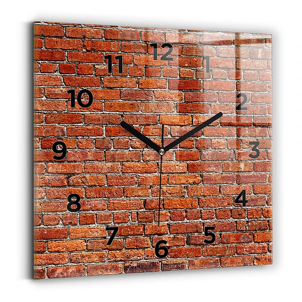 Wanduhr quadratisch mit motiv Alte Backsteinmauer