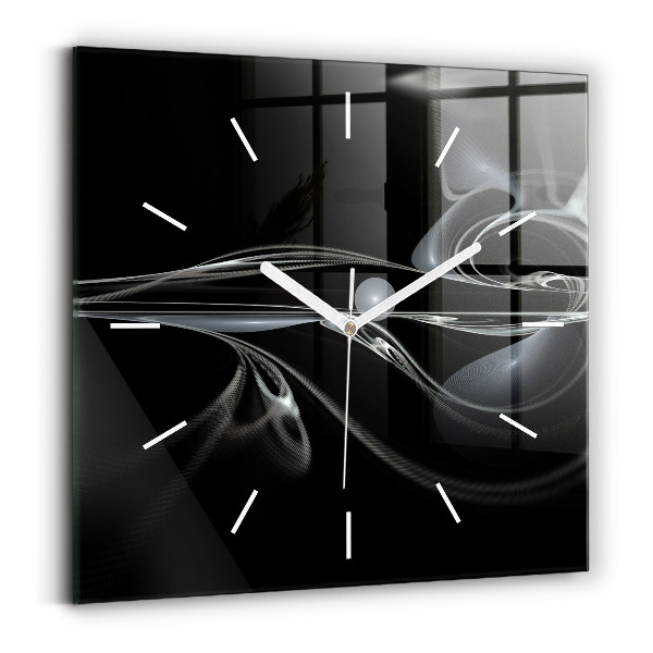 Wanduhr quadratisch mit motiv Abstrakter Rauch