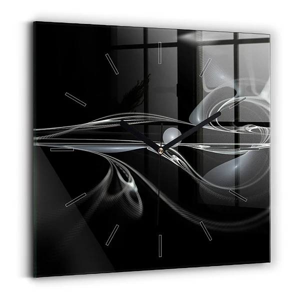 Wanduhr quadratisch mit motiv Abstrakter Rauch