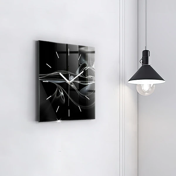 Wanduhr quadratisch mit motiv Abstrakter Rauch
