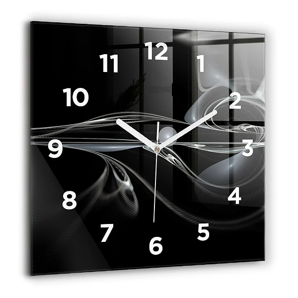 Wanduhr quadratisch mit motiv Abstrakter Rauch