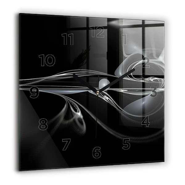 Wanduhr quadratisch mit motiv Abstrakter Rauch