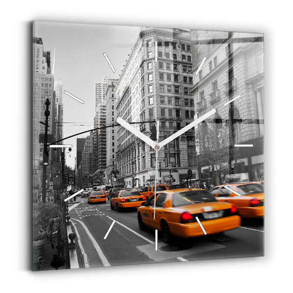 Wanduhr modern quadratisch Manhattan und Taxis