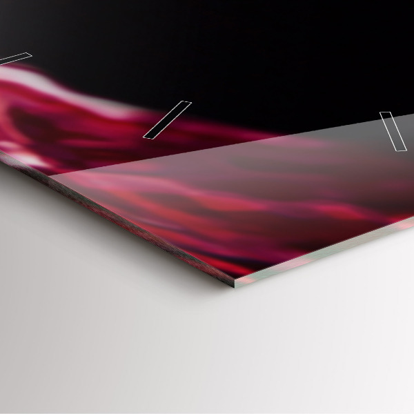 Wanduhr modern quadratisch Rotwein