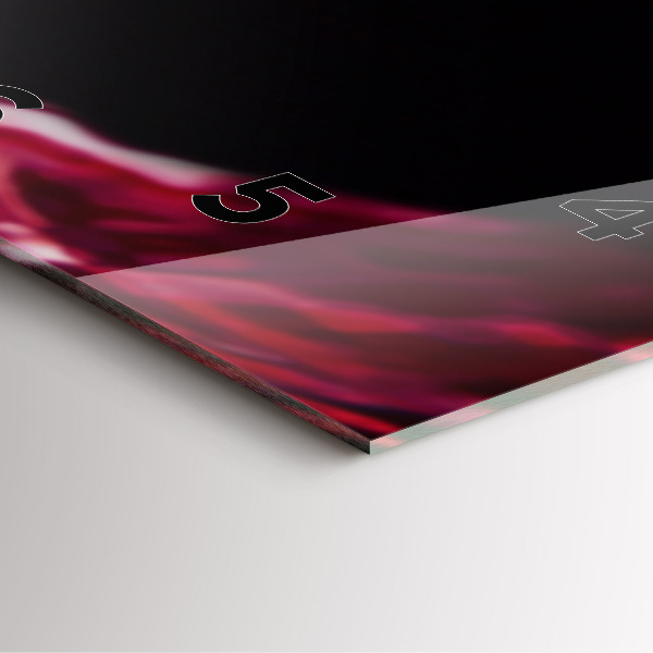 Wanduhr modern quadratisch Rotwein