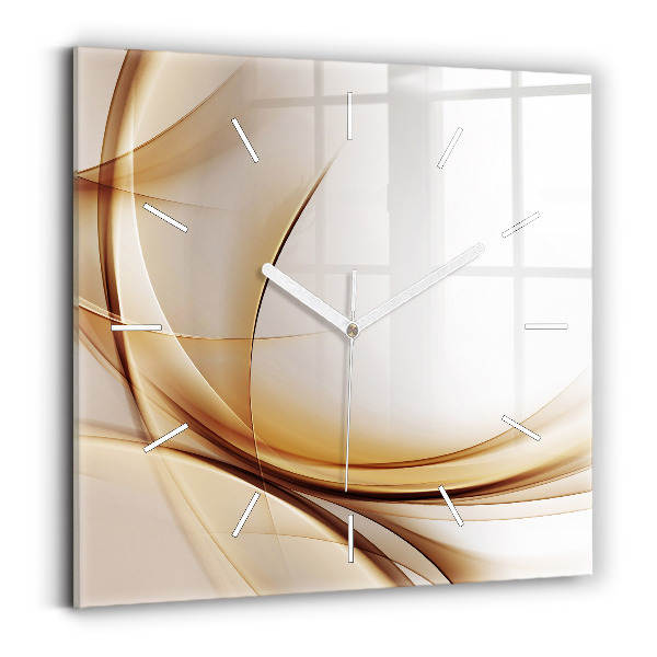 Wanduhr quadratisch Goldene Abstraktion