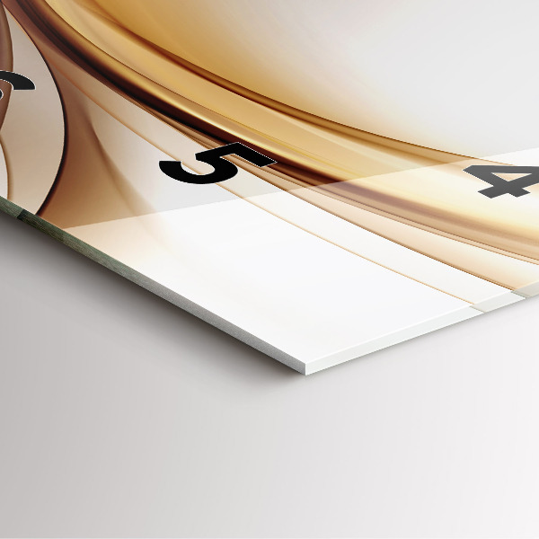 Wanduhr quadratisch Goldene Abstraktion