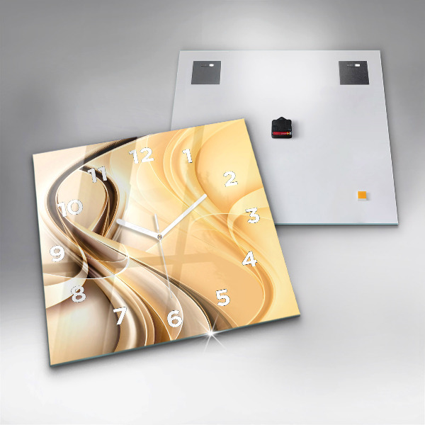 Wanduhr quadratisch mit motiv Abstrakte Wellen