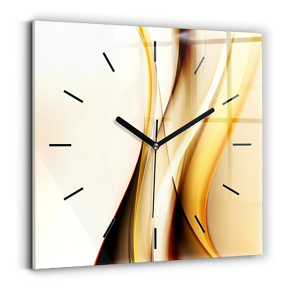 Wanduhr modern quadratisch Abstrakte Welle