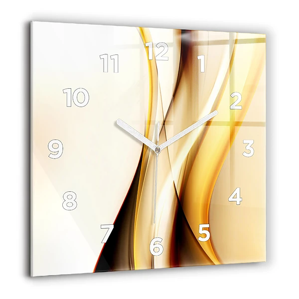 Wanduhr modern quadratisch Abstrakte Welle
