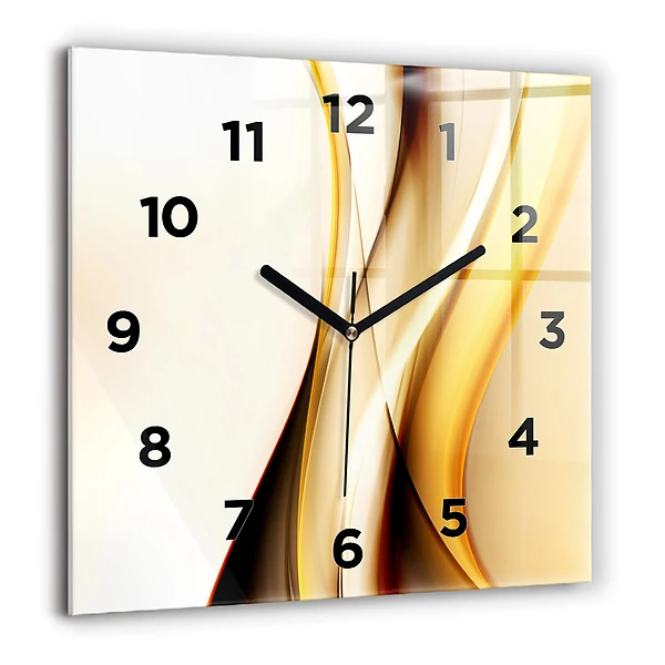 Wanduhr modern quadratisch Abstrakte Welle