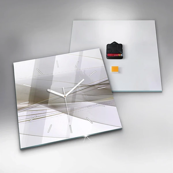 Wanduhr quadratisch Helle Abstraktion