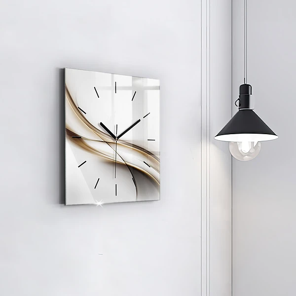 Wanduhr quadratisch mit motiv Abstrakte Linien
