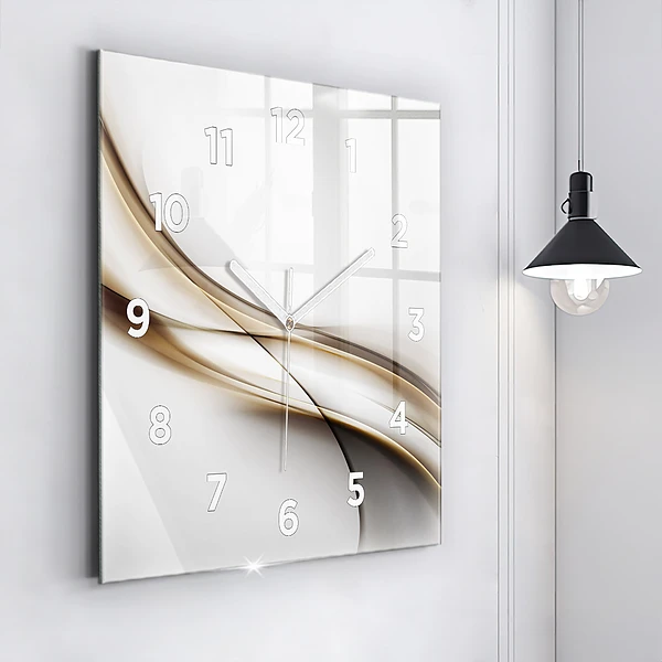 Wanduhr quadratisch mit motiv Abstrakte Linien