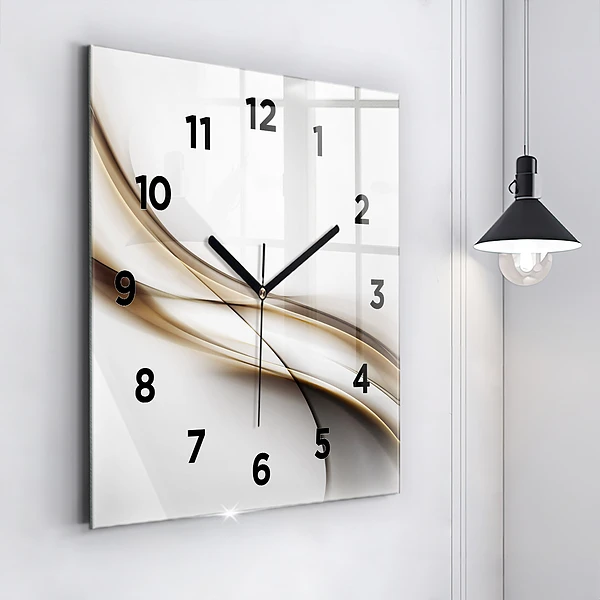 Wanduhr quadratisch mit motiv Abstrakte Linien
