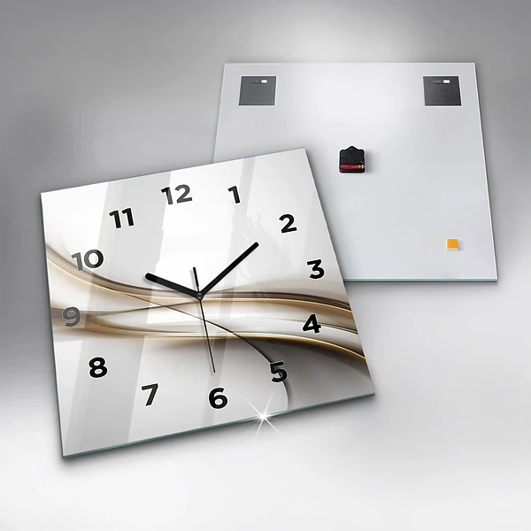 Wanduhr quadratisch mit motiv Abstrakte Linien