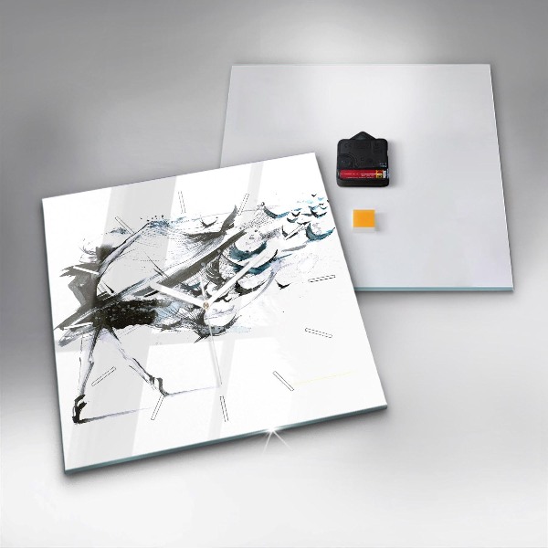 Wanduhr quadratisch mit motiv Frau tanzt Ballett