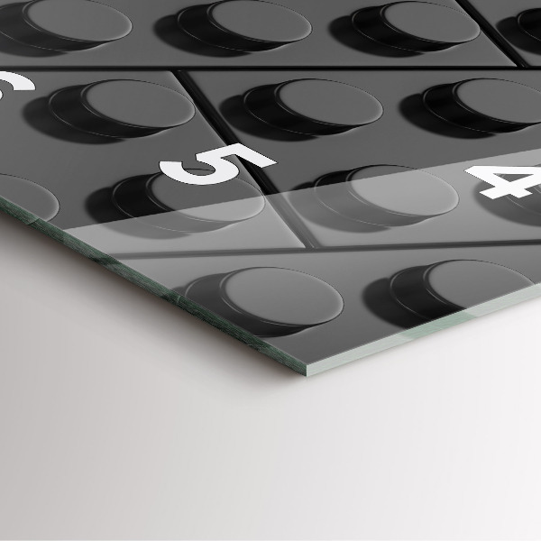 Wanduhr quadratisch mit motiv Bauklötze