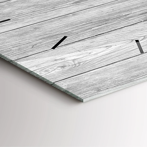Wanduhr quadratisch mit motiv Holztafeln