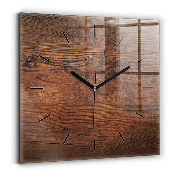 Wanduhr quadratisch mit motiv Altes Holz