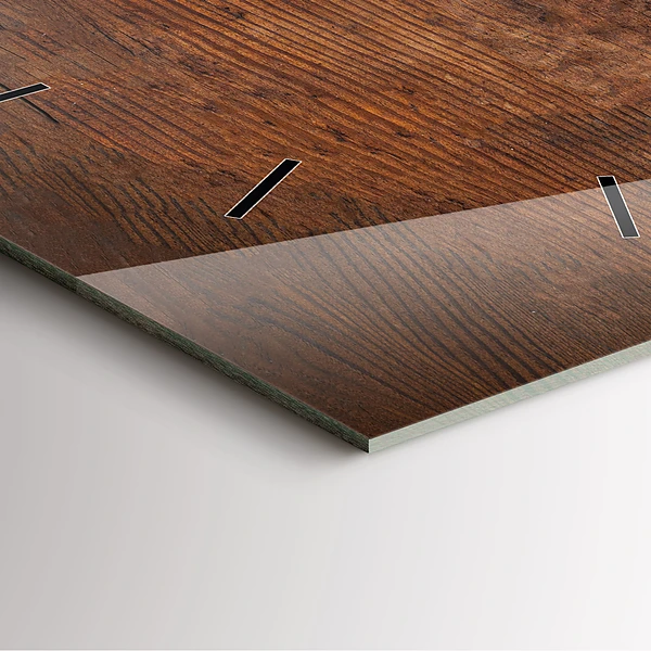 Wanduhr quadratisch mit motiv Altes Holz