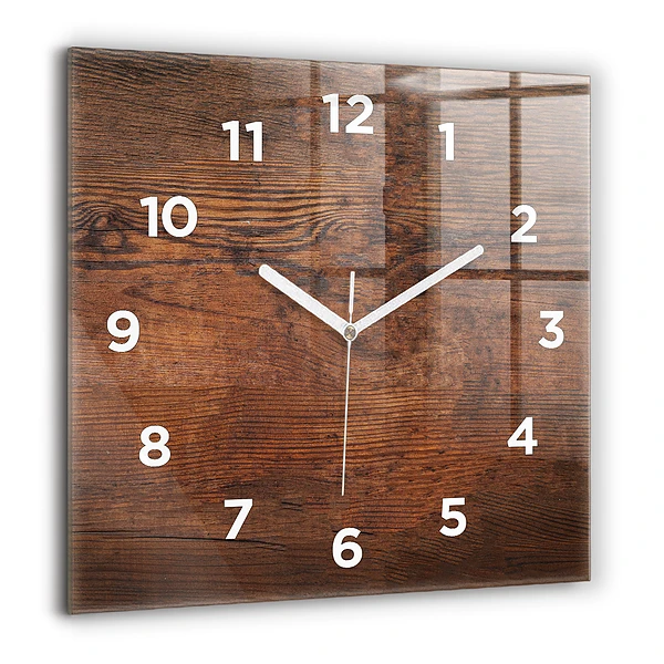 Wanduhr quadratisch mit motiv Altes Holz