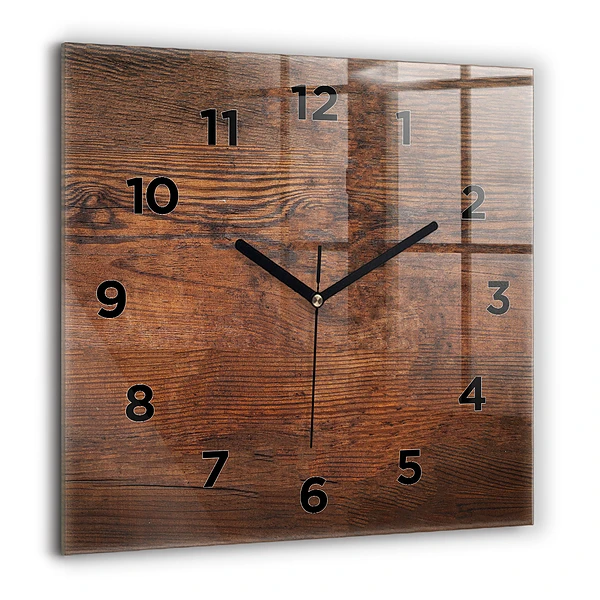 Wanduhr quadratisch mit motiv Altes Holz