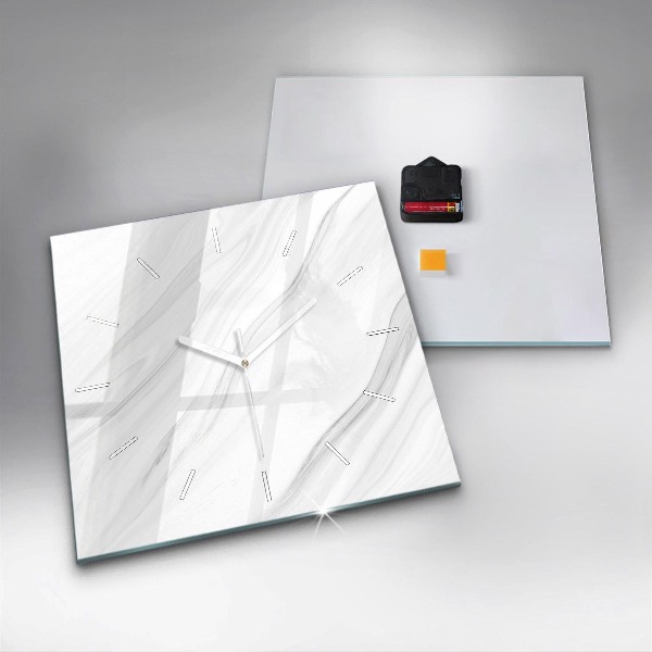 Wanduhr quadratisch Dekorativer Marmor
