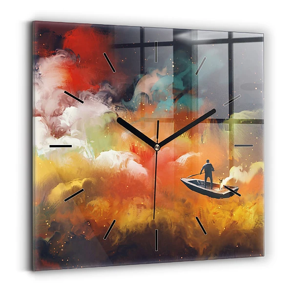 Wanduhr quadratisch mit motiv Abstraktes Bild