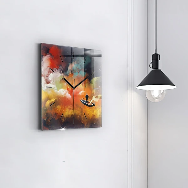 Wanduhr quadratisch mit motiv Abstraktes Bild