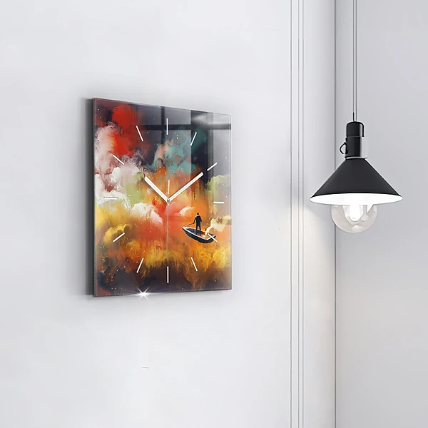 Wanduhr quadratisch mit motiv Abstraktes Bild